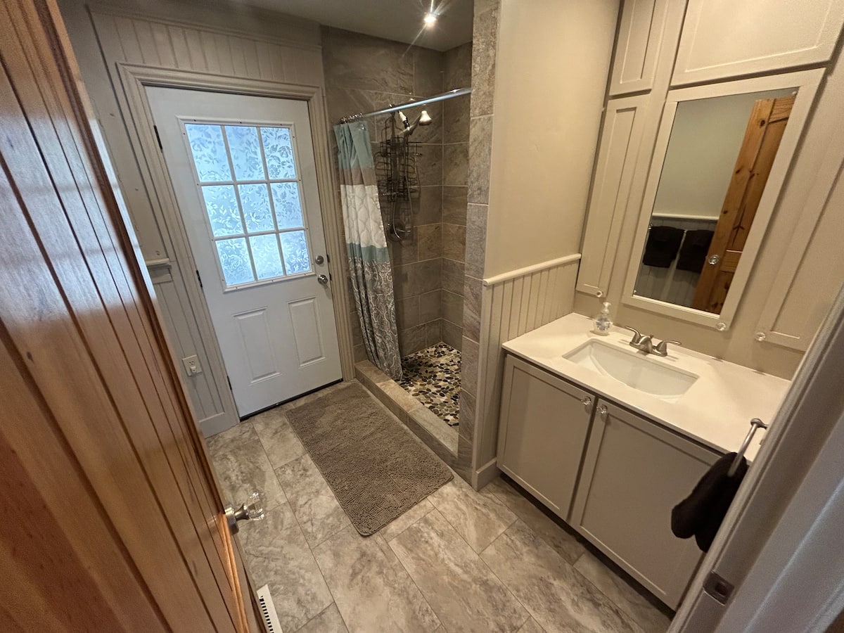 Bathroom with walk-in shower